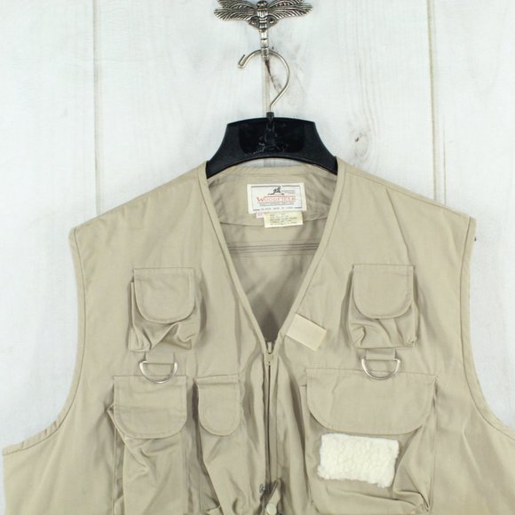 Woodfield Brown Lightweight Zipper Pockets Fishing Sleeveless Vest Size XL - Picture 2 of 9